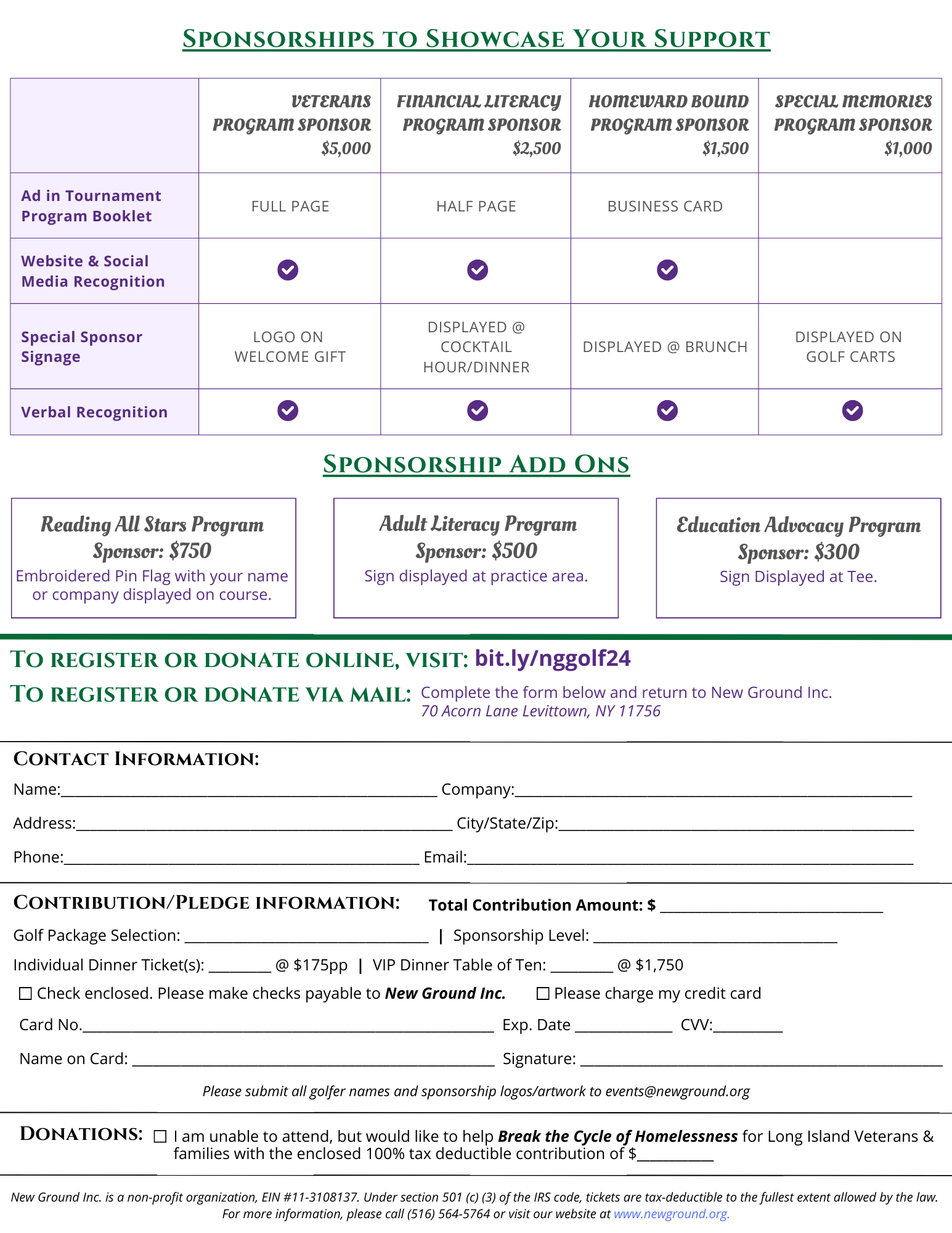 28th Annual Golf Tournament & Dinner at Cherry Valley Club, Garden City